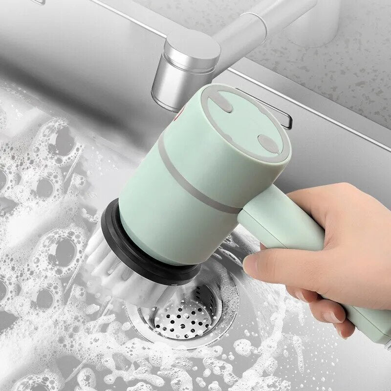 Electric Cleaning Brush Multi-Functional Home USB Rechargeable Electric Rotary Scrubber Household Appliances Cleaning Gadget